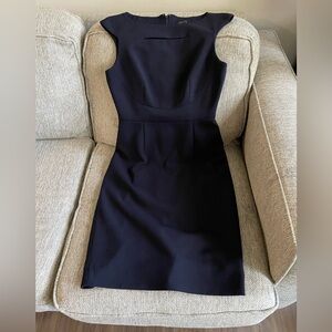 Navy Tahari sheath dress